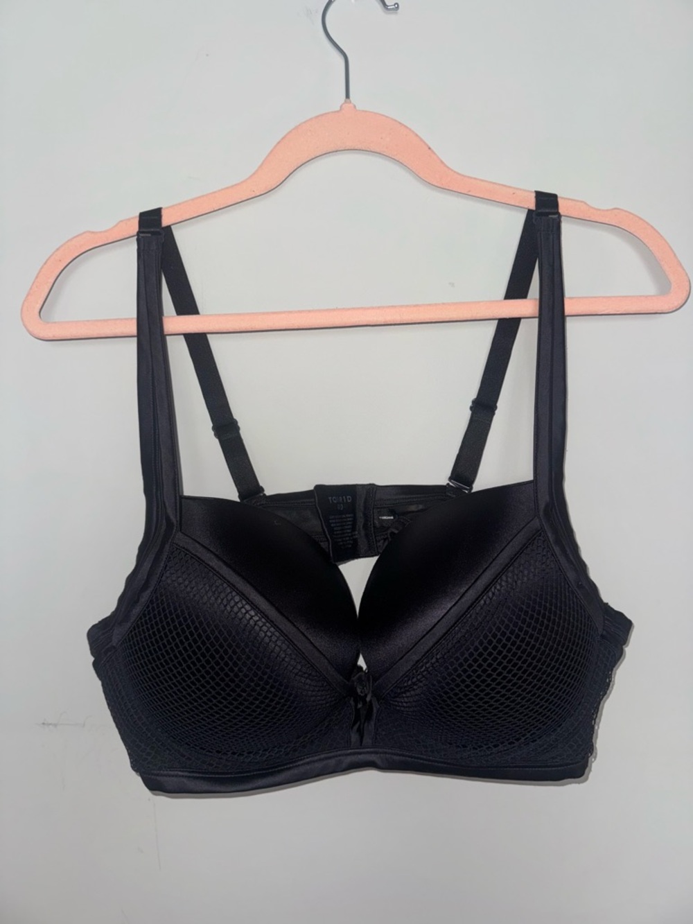 torrid curve black fishnet push up plunge bra